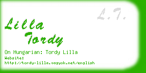 lilla tordy business card